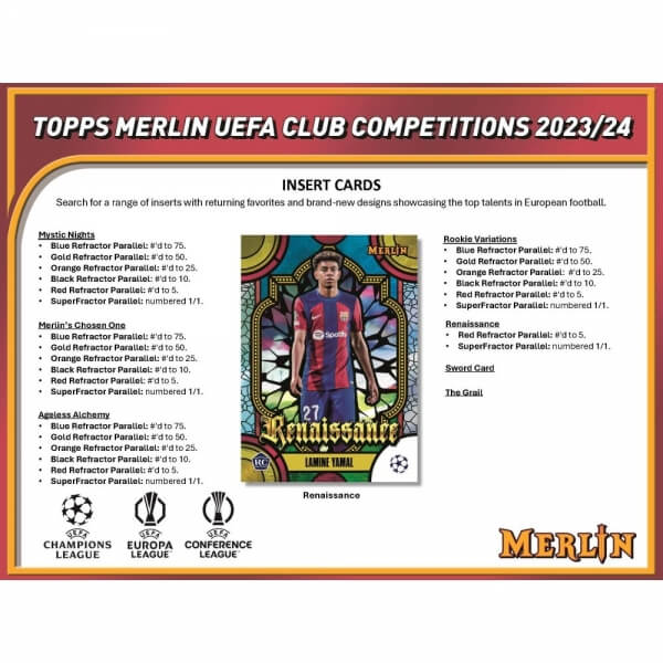 Veselý drak 20232024 Topps UEFA Champions League Merlin Chrome Hobby