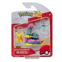 Sada 3 Pokémon akčních figurek - Pikachu, Alolan Muk a Machop